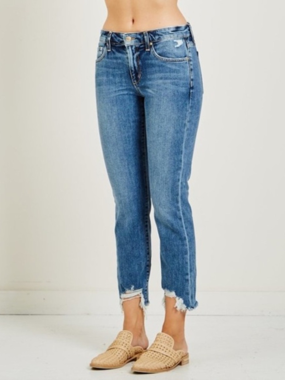 Joe's Jeans | The Smith Mid Rise Straight Crop Denim Blue Jean 26